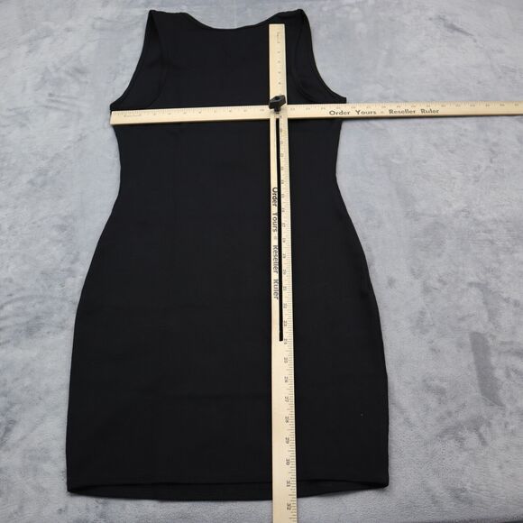 Love Republic Dress Womens M Black Plain Sleeveless Scoop Neck Pencil Cut - Picture 3 of 16
